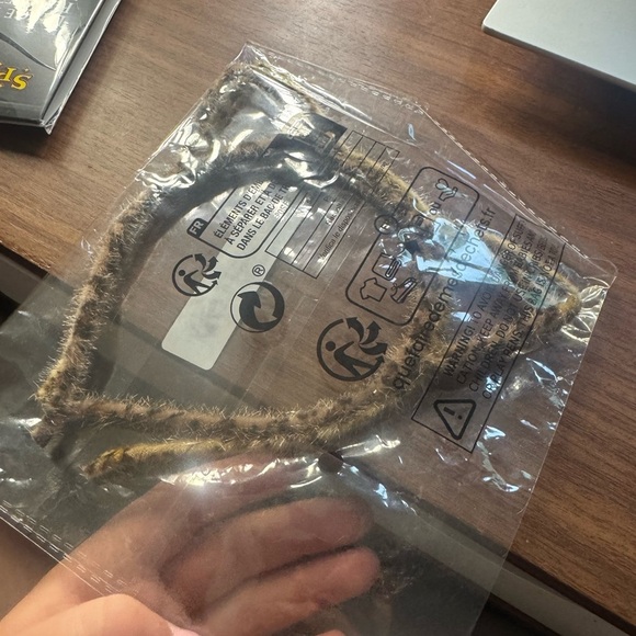 Brown Fuzzy Headband - Picture 1 of 2